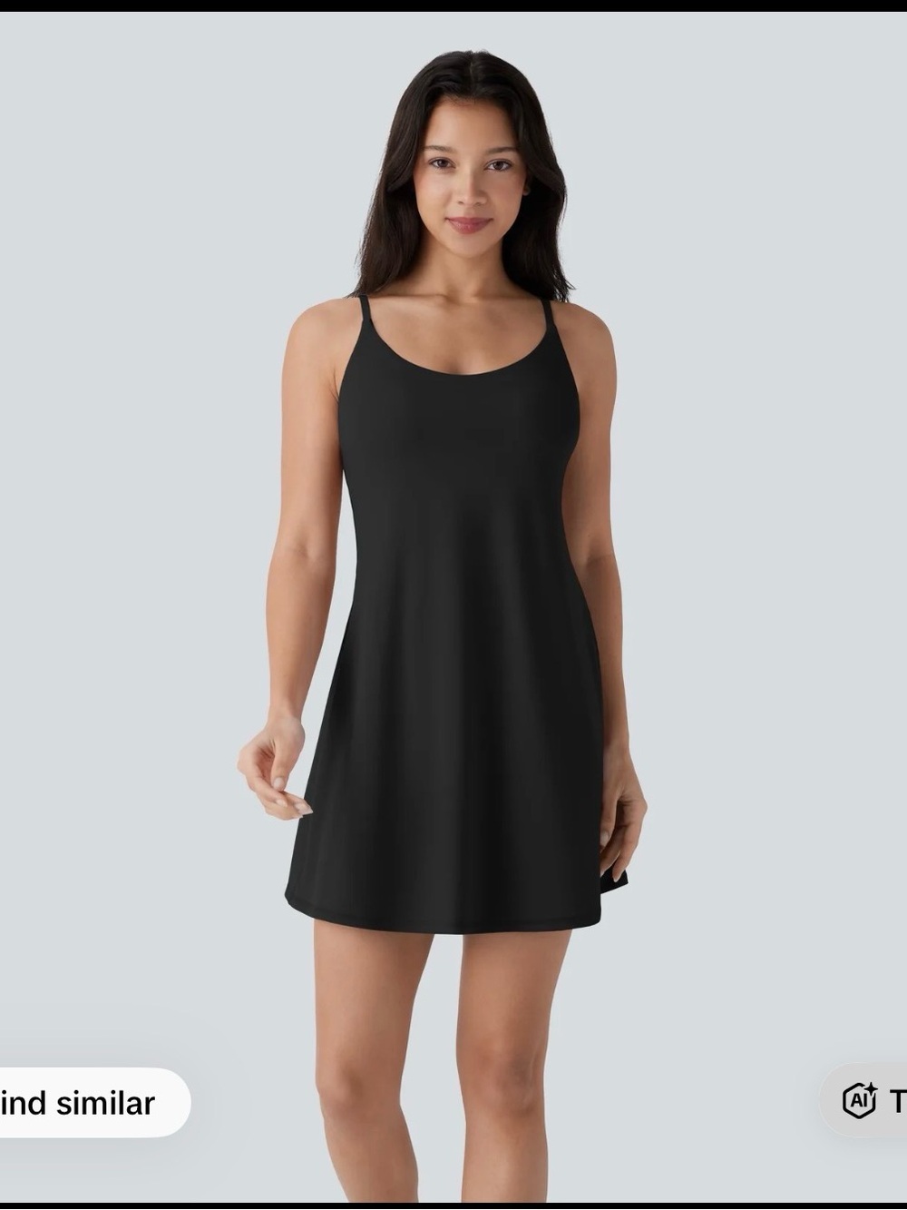 HALARA Black Mini active dress with built-in shorts size XL